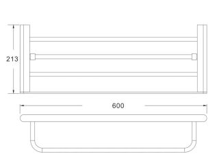 Полка для полотенец Rose RG1708H 60см чёрный
